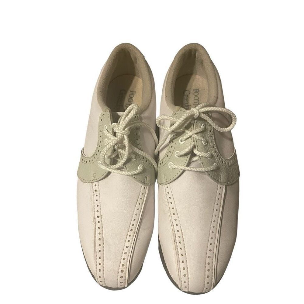 Women’s Foot Joy Green Joys White Women’s Golf Shoes‎ Size 8